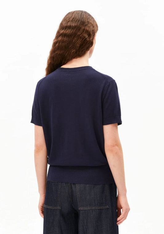 Armedangels FINE S SL KNIT SWEATER FS25 in tinted navy