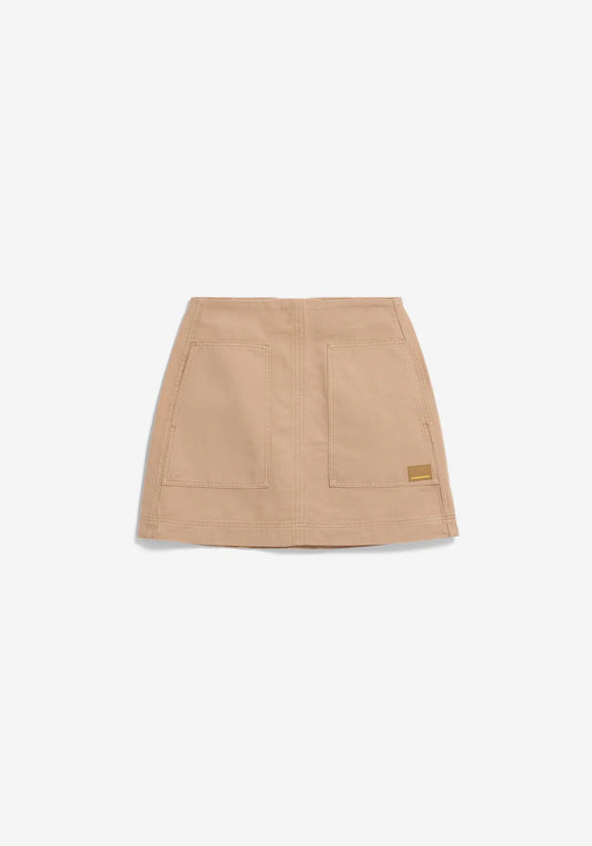 Armedangels WORKWEAR CANVAS MINI SKIRT FS25 in true camel