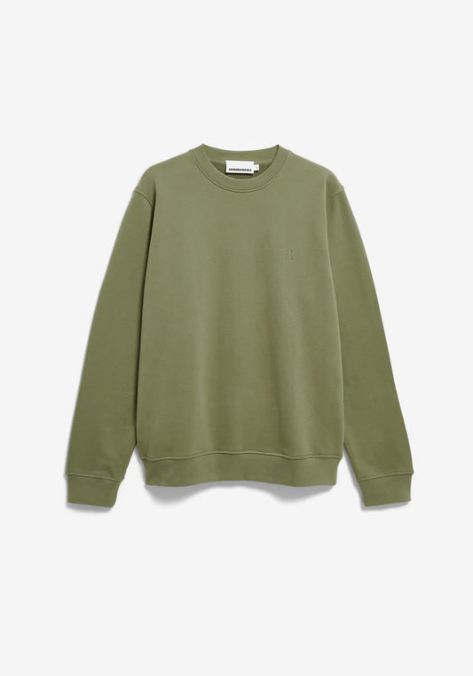 Armedangels BAARO LOOP SWEATSHIRT in fatigue green