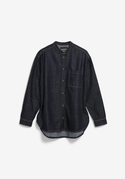 Armedangels LOOSE DENIM BLOUSE FS26 in rinse