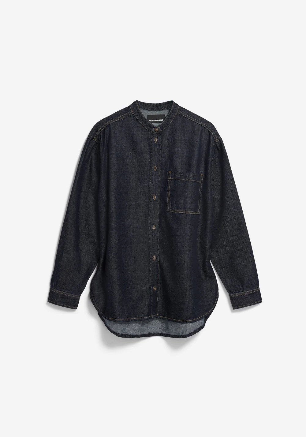 Armedangels LOOSE DENIM BLOUSE FS26 in rinse