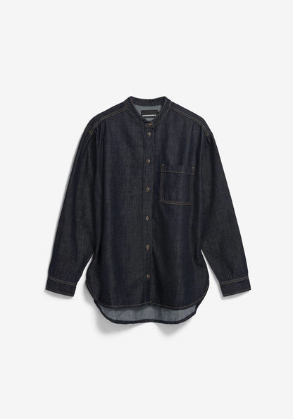 Armedangels LOOSE DENIM BLOUSE FS26 in rinse