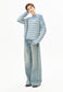 Armedangels MERINAA STRIPES KNIT SWEATER FS25 in blue glow-oatmilk