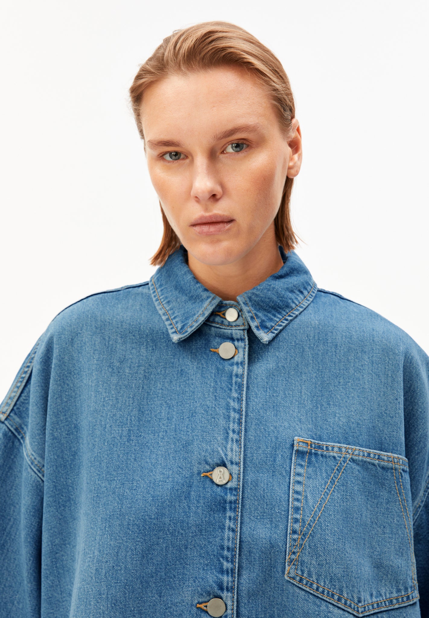 Armedangels S SLV DENIM OVERSHIRT PreWinter 26 in laguna
