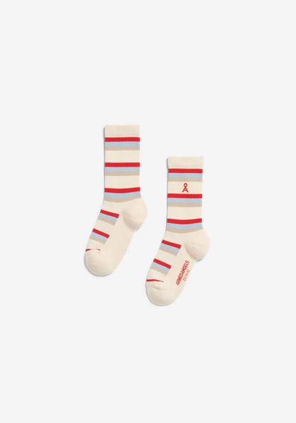 Armedangels STRIPE SOCKS FS25 in oatmilk