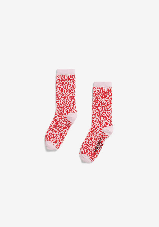 Armedangels LEOPARD SOCKS FS25 in pink mist