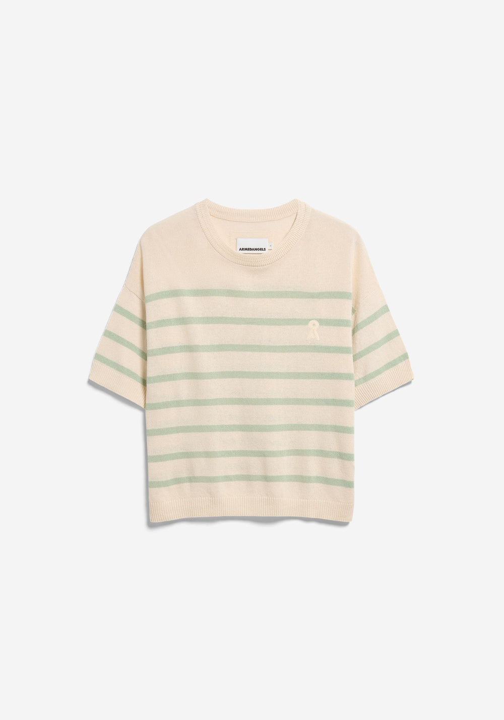 Armedangels STRIPE LINEN BLEND SWEATER in undyed-foam