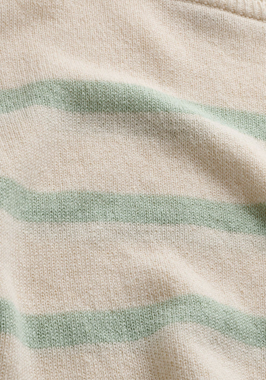 Armedangels STRIPE LINEN BLEND SWEATER in undyed-foam