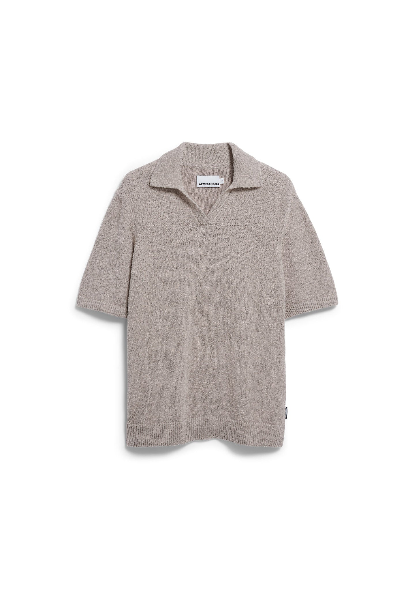 Armedangels BOUCLE KNIT POLOSHIRT FS25 in sandstone