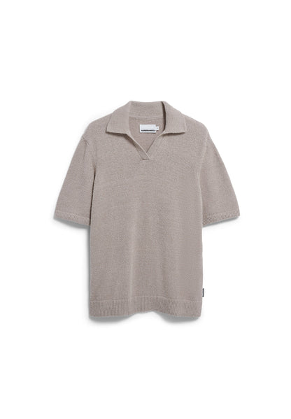 Armedangels BOUCLE KNIT POLOSHIRT FS25 in sandstone