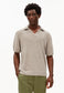 Armedangels BOUCLE KNIT POLOSHIRT FS25 in sandstone