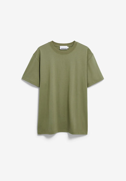Armedangels MAARKOS MID WEIGHT T-SHIRT FS26 in fatigue green