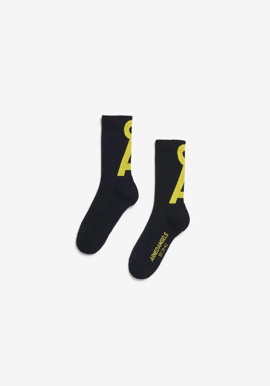 Armedangels SAAMUS SHORT SOCKS FS25 in black-armedangels yellow