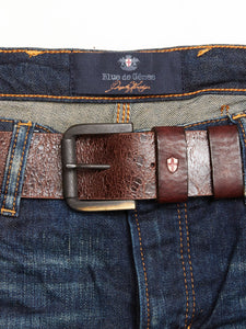 Blue de Gênes Piceno Leather Belt