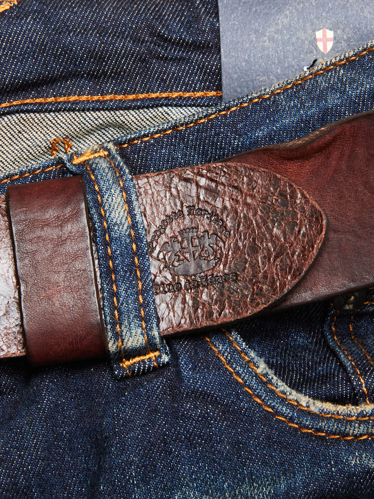 Blue de Gênes Piceno Leather Belt