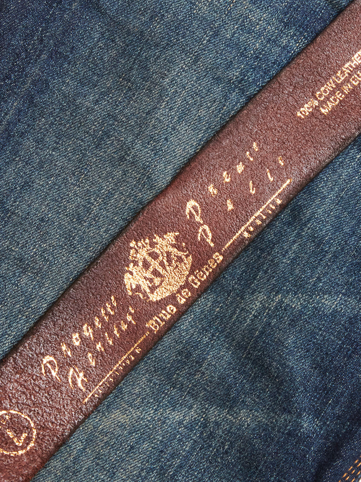 Blue de Gênes Piceno Leather Belt