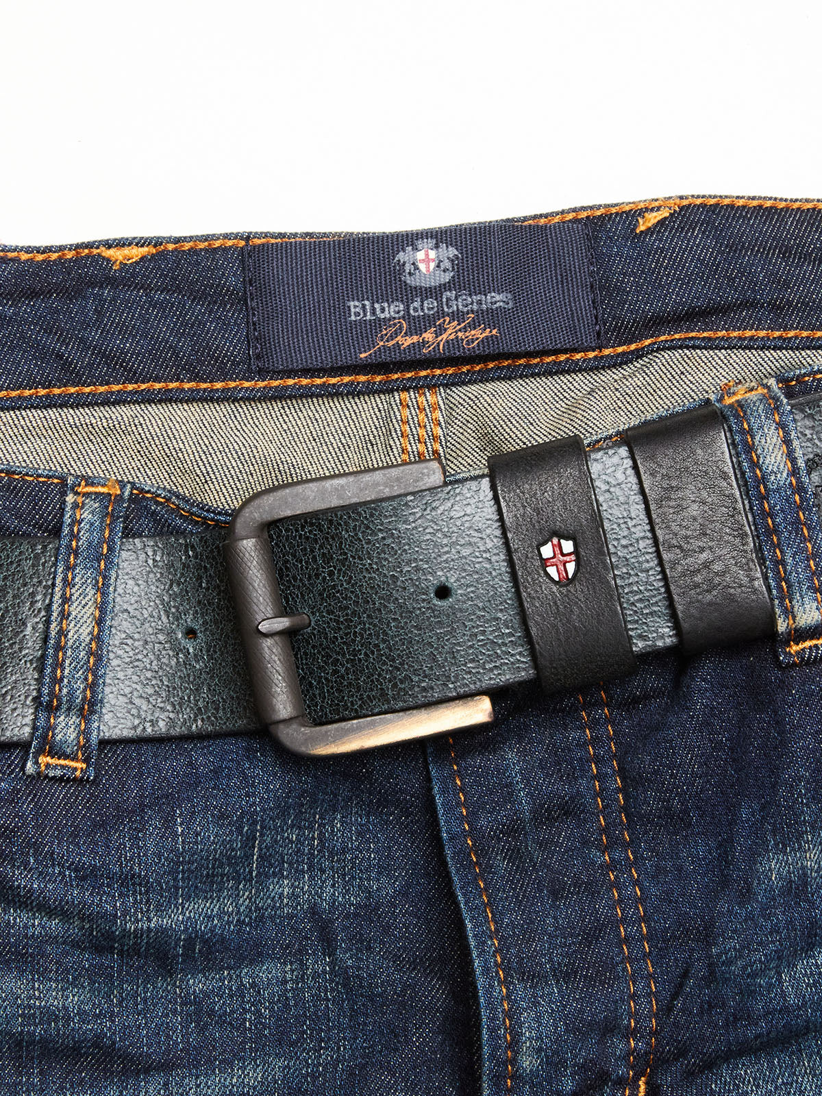 Blue de Gênes Piceno Leather Belt