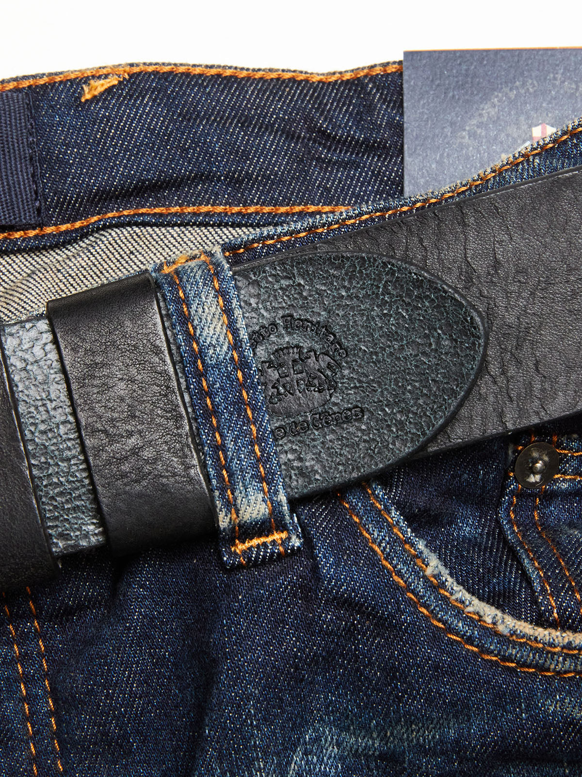 Blue de Gênes Piceno Leather Belt
