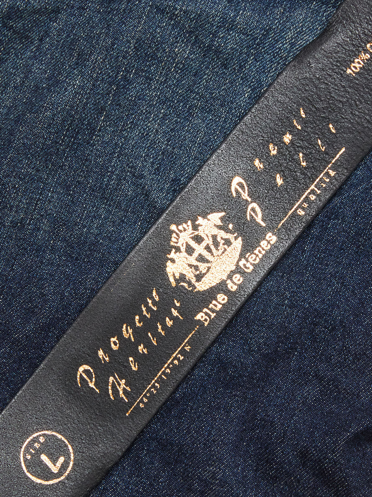Blue de Gênes Piceno Leather Belt