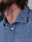 Blue de Gênes Miguel Chambray Shirt in Lt. Denim Blue