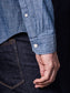 Blue de Gênes Miguel Chambray Shirt in Lt. Denim Blue