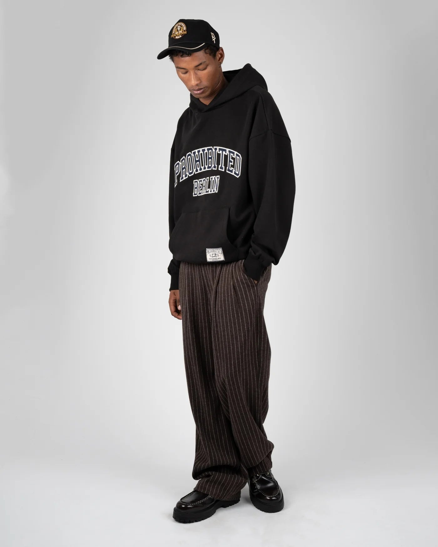 Prohibited Revival Pinstripe Pleated Pants