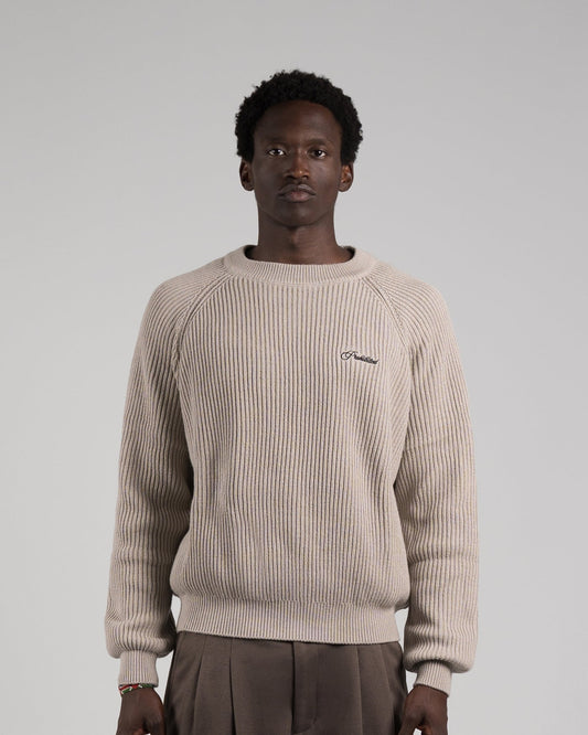 Prohibited Campus Knit Sweater - Grey - Trageansicht