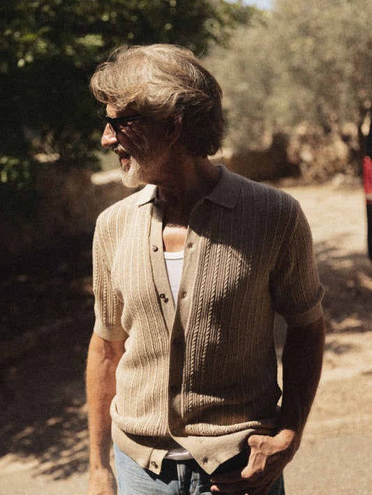Mos Mosh Gallery MMGDario Button SS Polo Knit