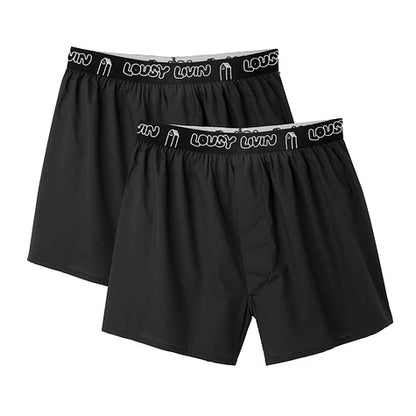 Cleptomanicx Lousy Livin 2Pack Boxershorts in Schwarz