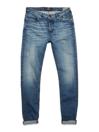 Blue de Gênes Repi Leco Mid Used Jeans in Mid Blue Denim