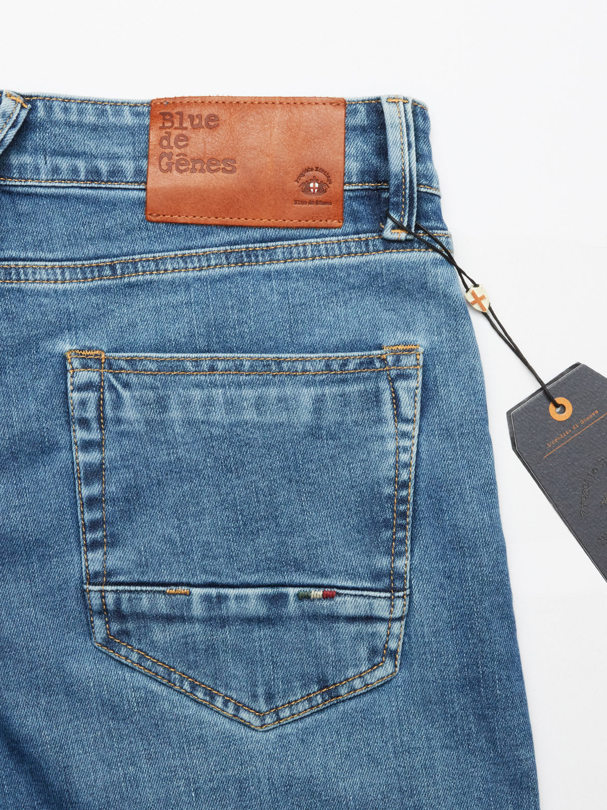 Blue de Gênes Vinci Pala Used Jeans in Denim Blue