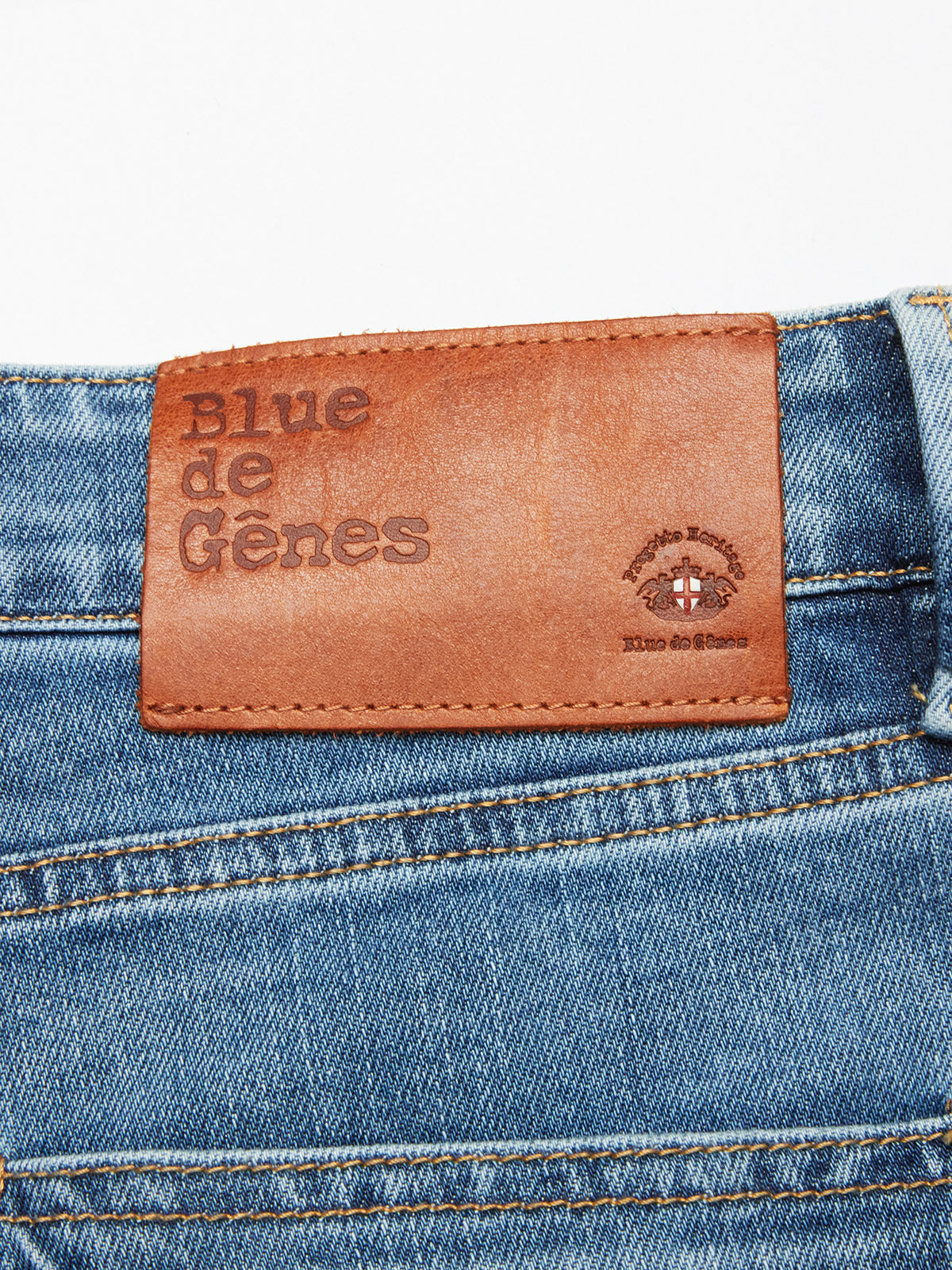 Blue de Gênes Vinci Pala Used Jeans in Denim Blue