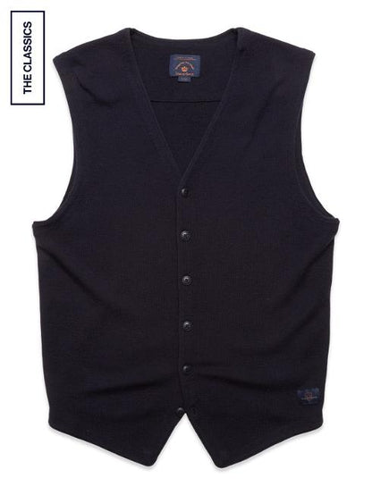 Blue de Gênes Zorba Knit Waistcoat in Dunkelblau