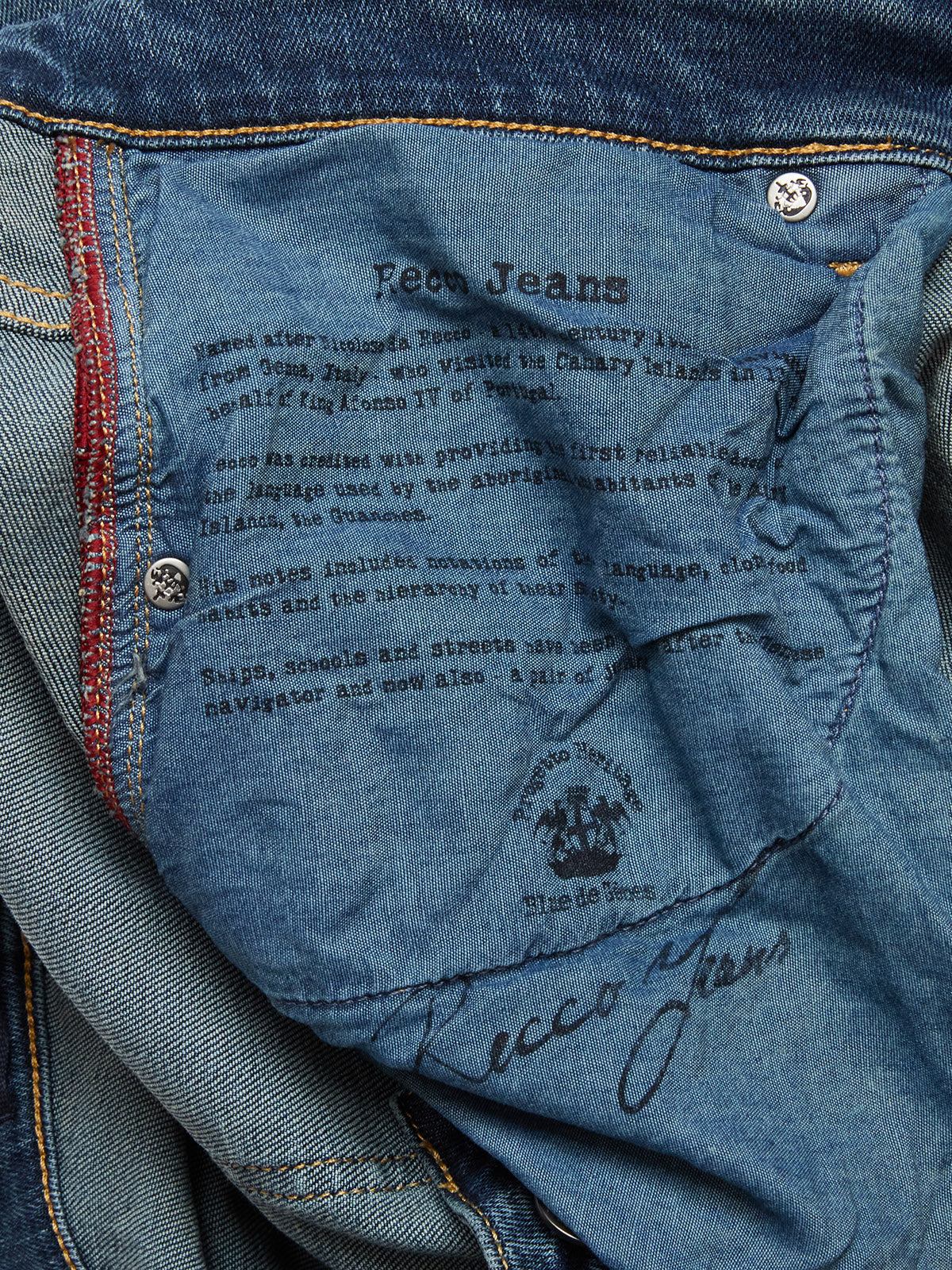 Blue de Gênes Recco Pala Used Jeans in Denim Wash
