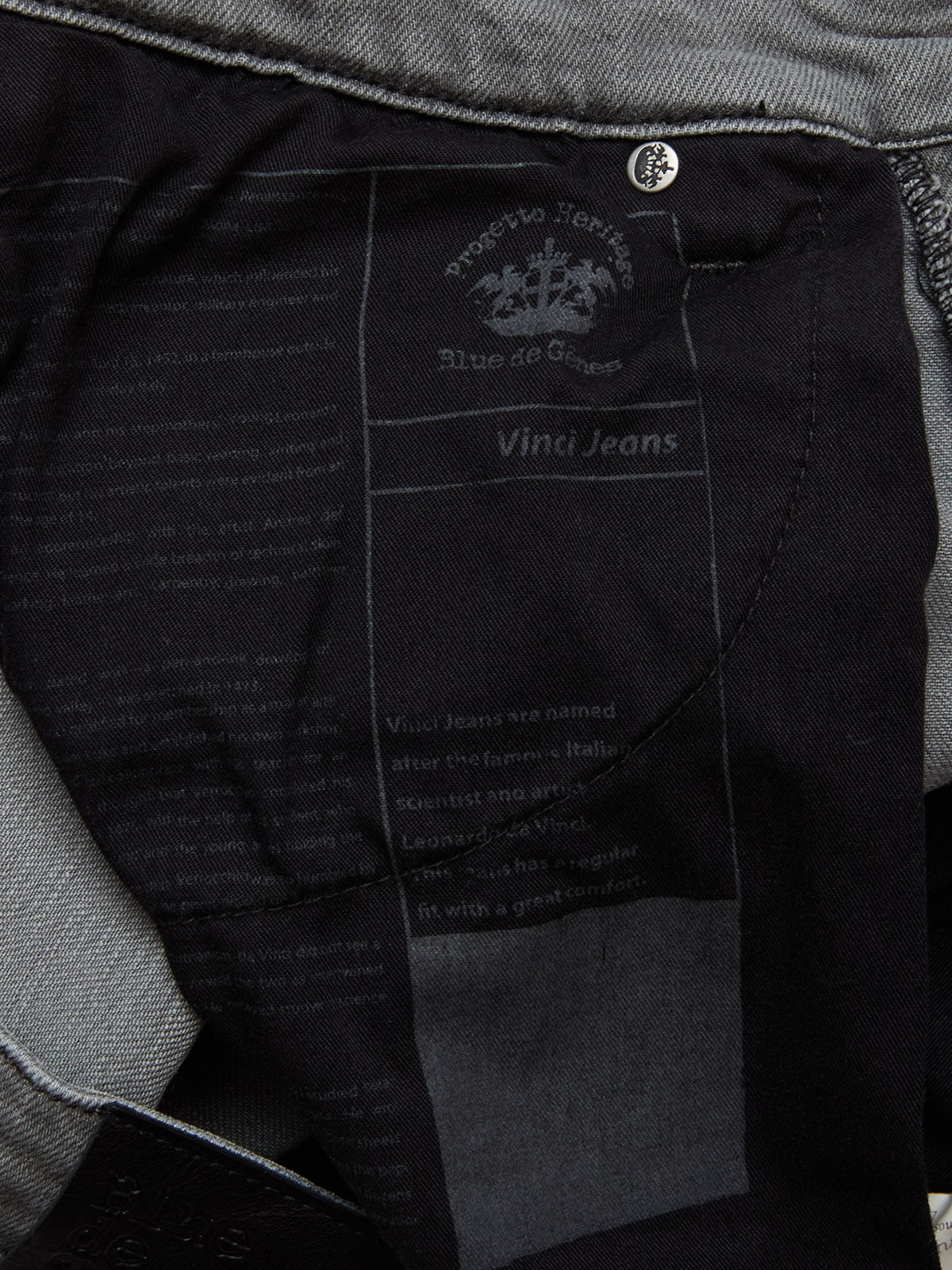 Blue de Gênes Vinci Black Grey Jeans