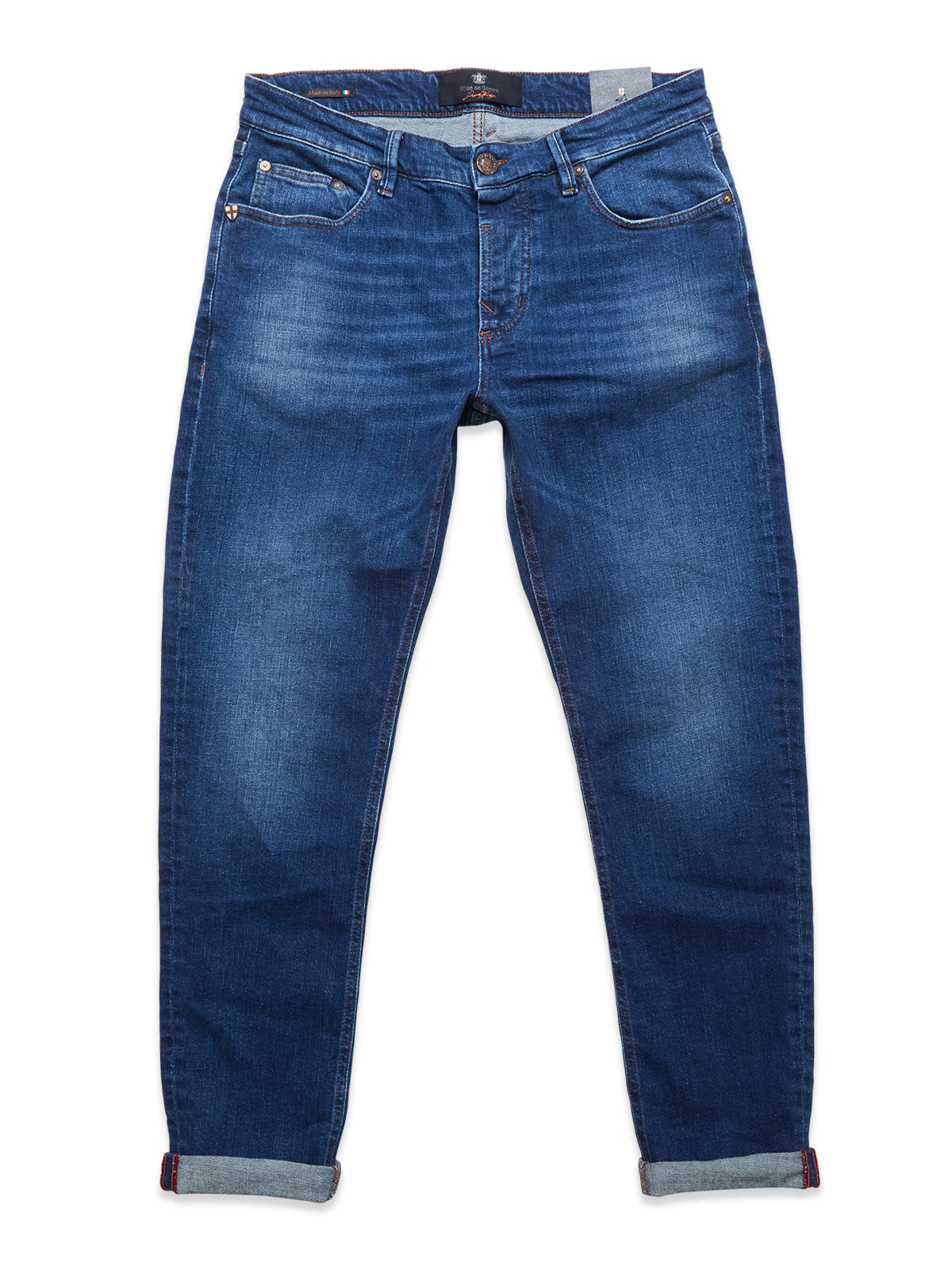 Blue de Gênes Vinci Night Jeans Mid Blue Denim