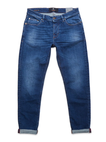 Blue de Gênes Vinci Night Jeans Mid Blue Denim