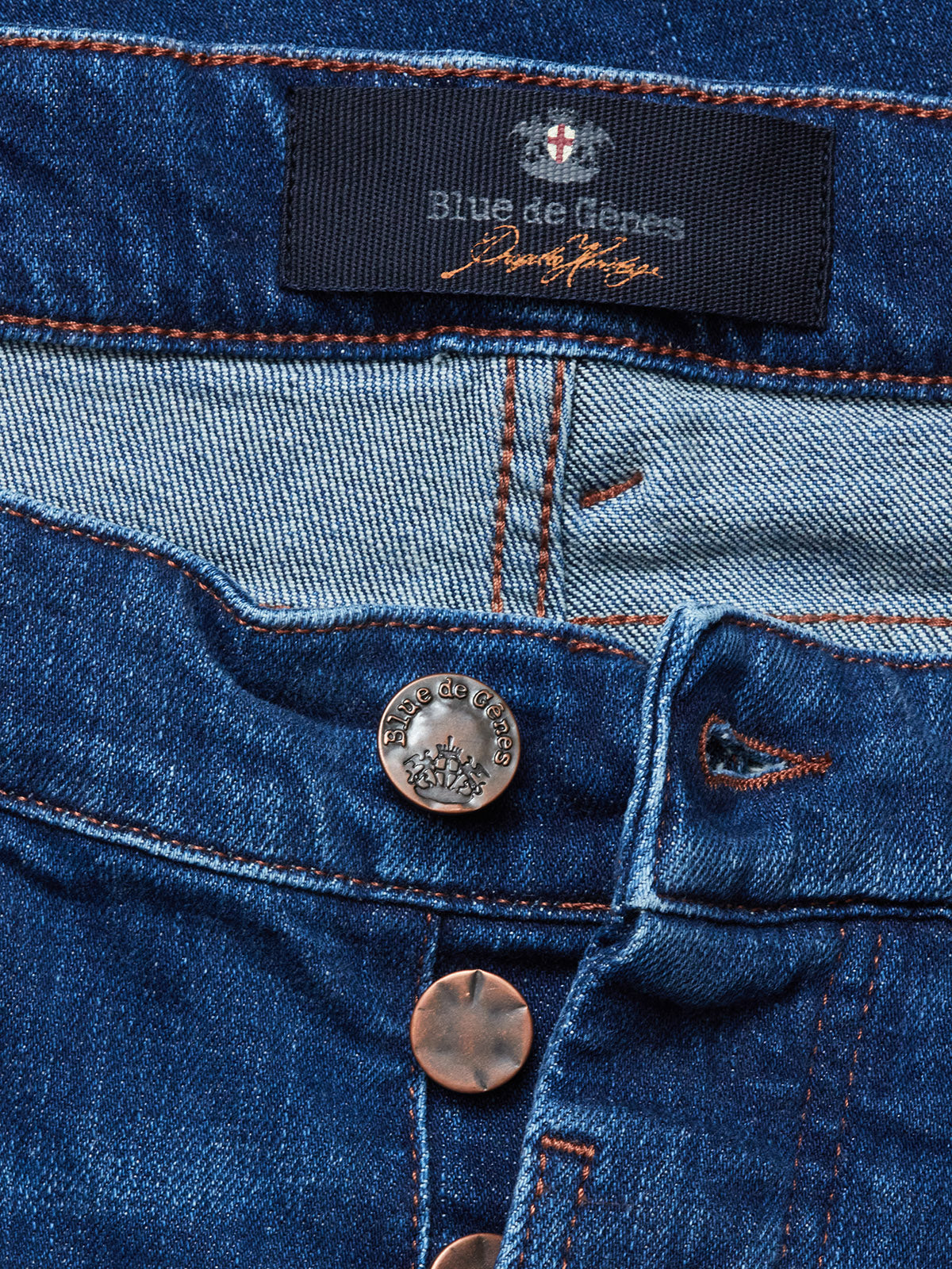 Blue de Gênes Vinci Night Jeans Mid Blue Denim