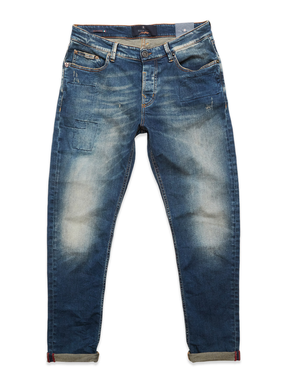 Blue de Gênes Vinci Patched Super Used Jeans