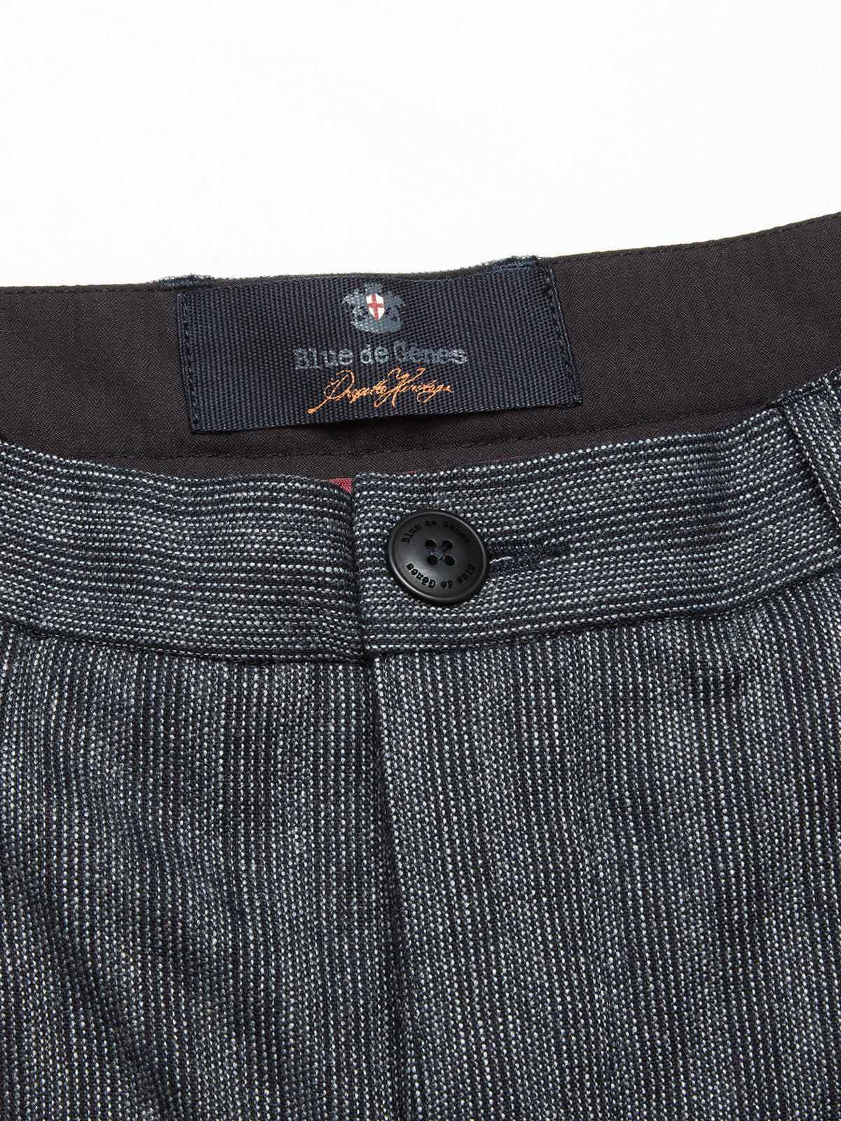 Blue de Gênes Panco Dori Chino in Grey stripe