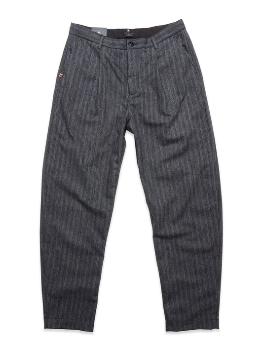 Blue de Gênes Panco Dori Chino in Grey stripe