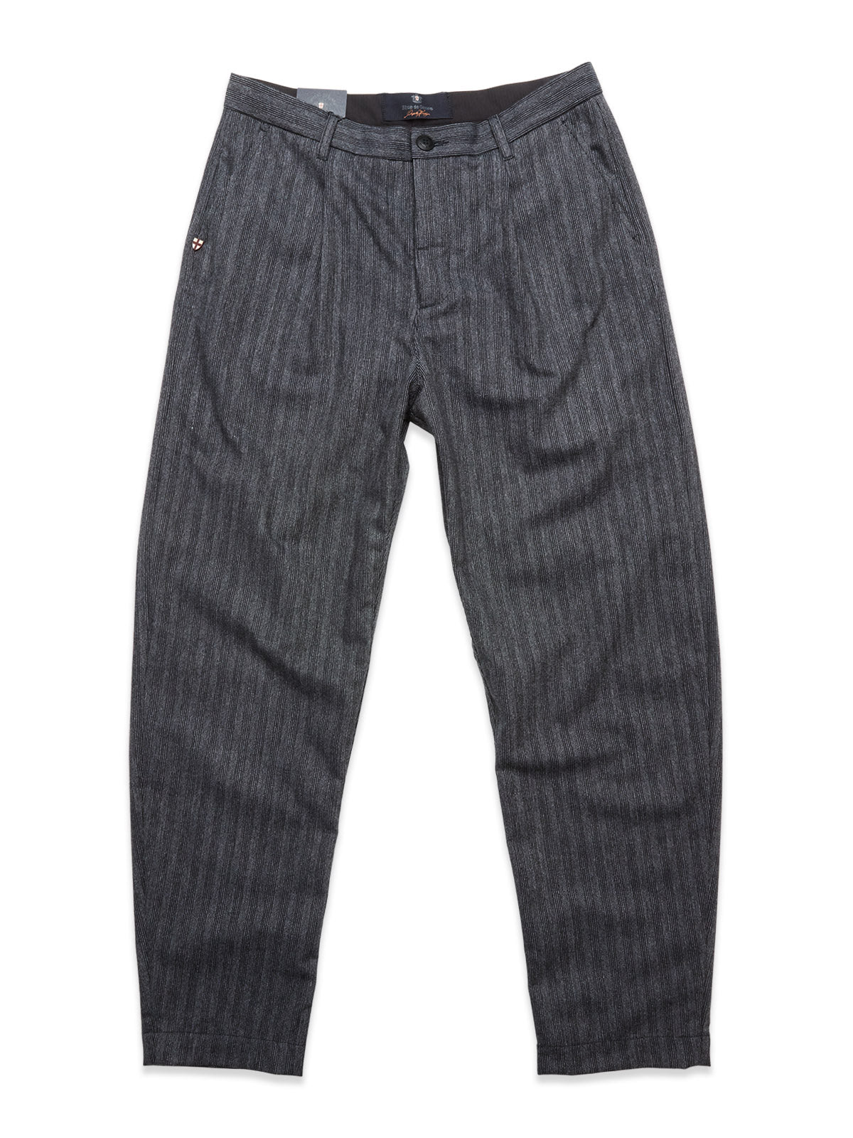 Blue de Gênes Panco Dori Chino in Grey stripe