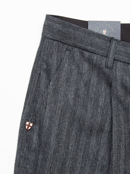 Blue de Gênes Panco Dori Chino in Grey stripe