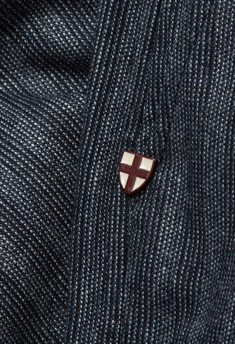 Blue de Gênes Panco Dori Chino in Grey stripe