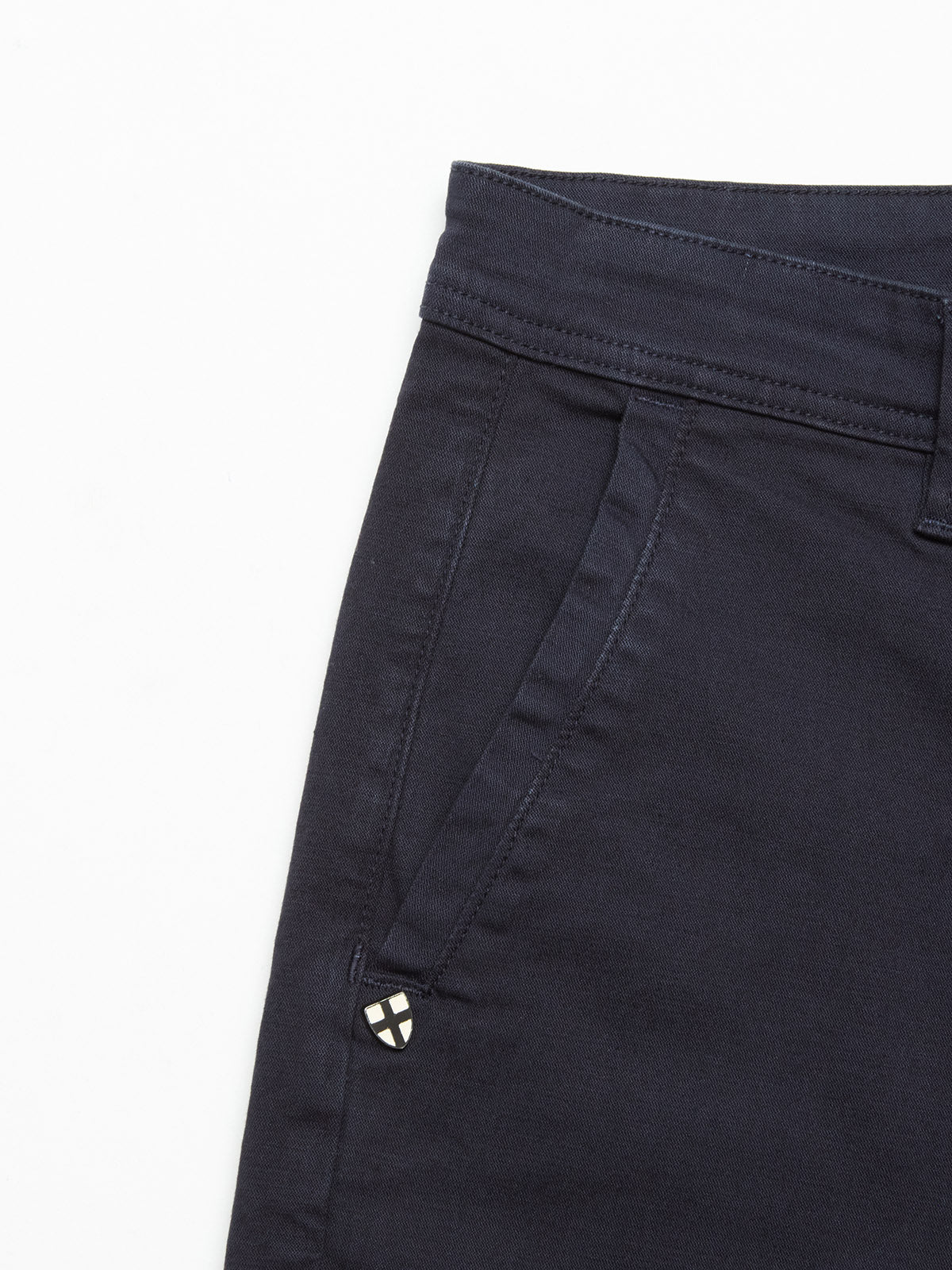 Blue de Gênes Menzo Dobby Chino in Dark Navy