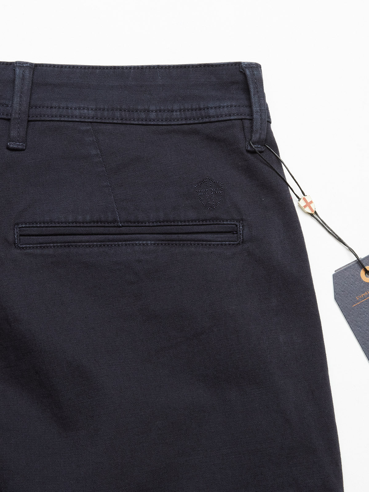 Blue de Gênes Menzo Dobby Chino in Dark Navy