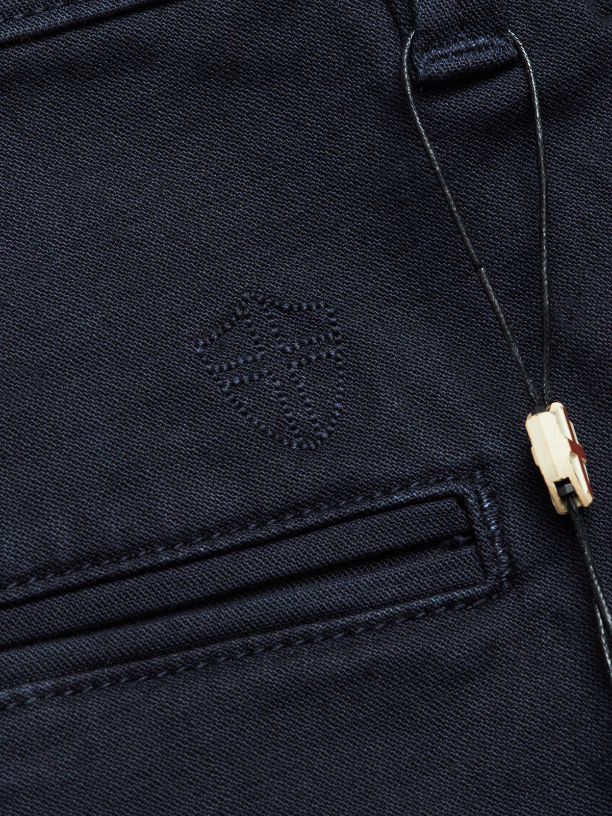 Blue de Gênes Menzo Dobby Chino in Dark Navy
