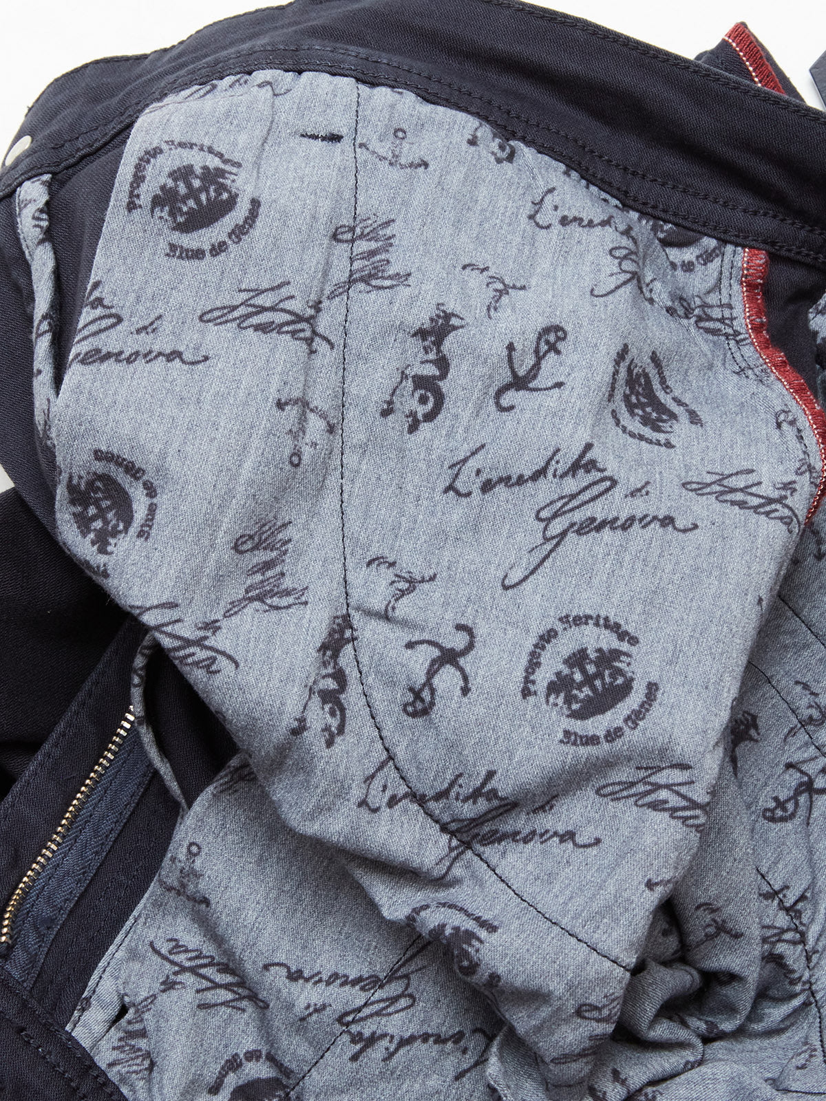 Blue de Gênes Menzo Dobby Chino in Dark Navy