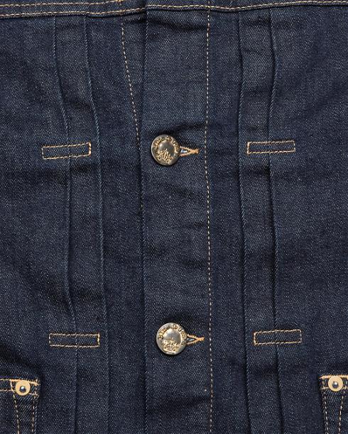 Blue De genes Cosimo Trucker Jacket in Dark Blue Denim