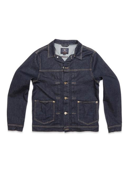 Blue De genes Cosimo Trucker Jacket in Dark Blue Denim